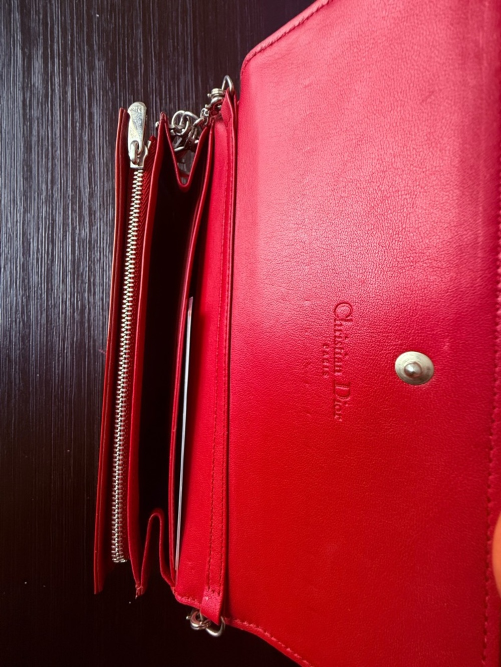 Christian Dior Patent Cannage wallet on chain - Picture 6 of 9